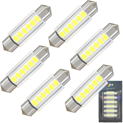 Vista 18 de Bombilla LED Festoon C5W de 38mm 39mm DE3425 DE3423 Bombillas LED Ámbar Amarillo Festoon 6418 6411 6423 Bombilla LED DC 12V para Luces Interiores