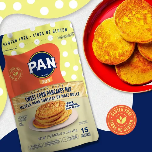 Vista 8 de P.A.N - Mezcla de panqueques de maíz dulce, sin gluten, fácil de preparar, 1 libra (paquete de 6)