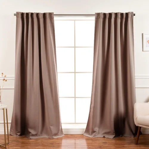 Vista 14 de Best Home Fashion Paneles de cortinas opacas de alta calidad, con aislamiento térmico sólido, cortinas opacas para tratamiento de ventanas