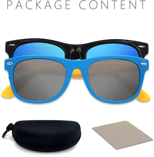 Vista 5 de MOTOEYE SUMMER SALE - Gafas de sol para niños polarizadas y flexibles y 100% protección UV para edades de 4 a 9 años, estilos para niñas y niños