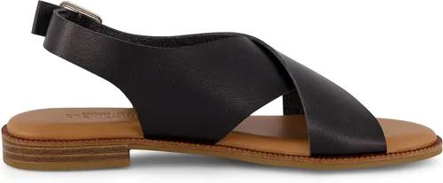 Vista 4 de CUSHIONAIRE Sandalia Lake con banda cruzada para mujer + espuma viscoelástica