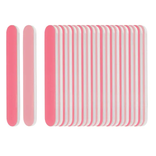 Vista 2 de ForPro Professional Collection Mini tablero de espuma, lima de uñas de doble cara, rosa, negro, grano 400/600, 3.5 pulgadas de largo x .5 pulgadas