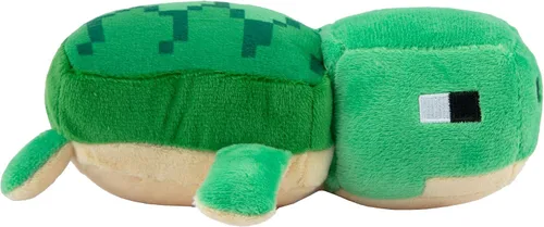 Vista 2 de JINX Minecraft Happy Explorer - Juguete de peluche de tortuga marina, verde, 8 pulgadas de largo