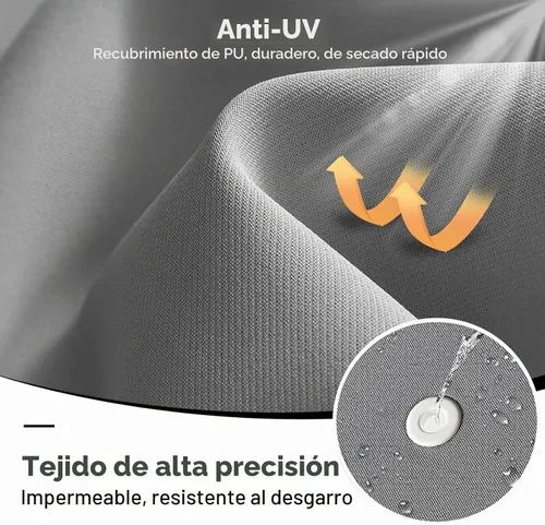 Vista 3 de Aoxun Gazebo de 8 x 8 con doble techo y mosquitera, tienda de campaña para exteriores de alta resistencia, tienda de campaña para patio