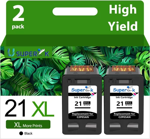 Vista 8 de Paquete combinado de cartuchos de tinta 21XL 22XL remanufacturados para HP 21 22 21 XL 22 XL compatible con impresora DeskJet F4180 F2110 D1560