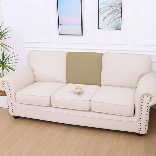 Vista 129 de hyha Fundas impermeables para sofá seccional, fundas de cojín Beige