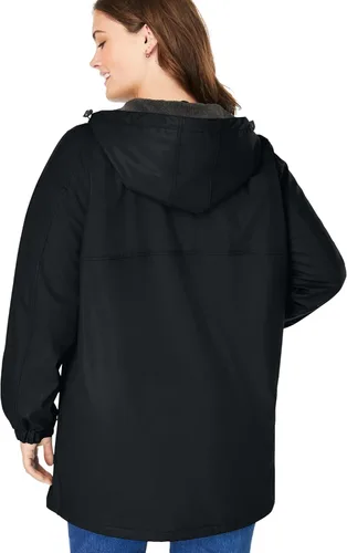 Vista 2 de Woman Within Chubasquero con capucha y talla grande para mujer