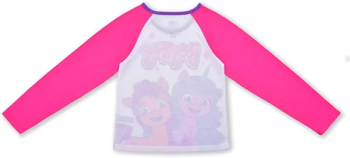 Vista 3 de My Little Pony Moonbow and Sunny Girls Long Sleeve Shirt and Jogger Set for Little and Big Kids PinkWhite