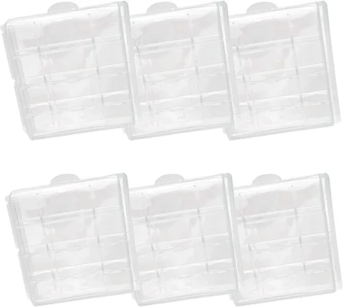 Vista 3 de Estuche de almacenamiento de batería para AA/AAA, caja de soporte de batería (paquete de 6)