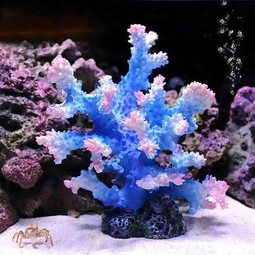 Vista 7 de Besimple Adorno de coral para acuario, decoración de coral de poliresina para decoración de peceras, paisaje de acuario