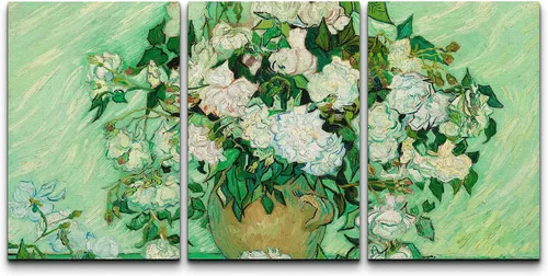 Vista 50 de wall26 Lienzo enmarcado para pared, juego de arte con flores de almendra de Vincent Van Gogh, naturaleza, ilustraciones de área silvestre, bellas