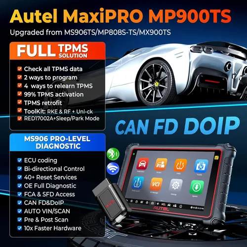 Vista 2 de Autel Escáner MaxiPRO MP900TS, 2026 8 pulgadas MP900-TS Top TPMS como MS906 Pro-TS, hasta de MaxiSYS MS906 PRO MS906TS MK900TS, Servicio de función