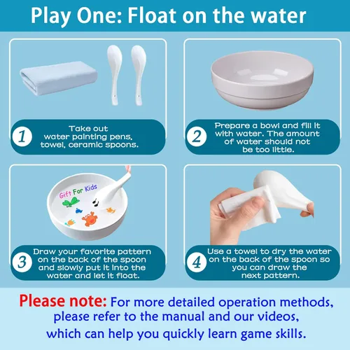 Vista 3 de IRWPITW Paquete de Bolígrafos de Dibujo Mágicos, 8 Colores de Bolígrafos de Pintura Mágica con Agua para Niños, Los Niños Crean Conjunto de Dibujos