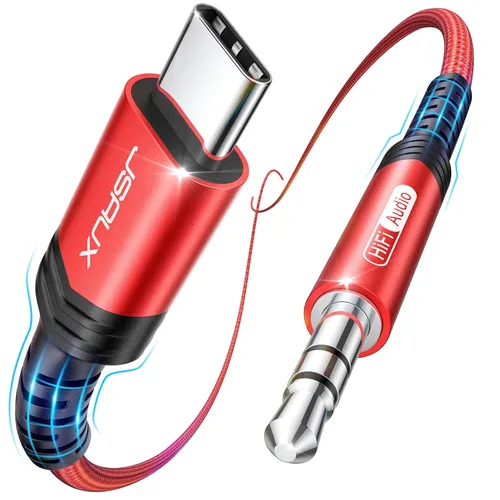 Vista 10 de JSAUX Cable USB C a conector auxiliar de audio de 0.138 in [1.6 pies], USB tipo C a 0.138 in, cable estéreo de auriculares compatible con iPhone 16