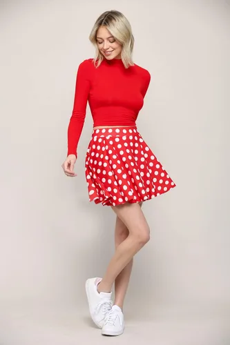 Vista 3 de Made By Johnny Minifalda plisada y elástica casual para mujer con pantalones cortos