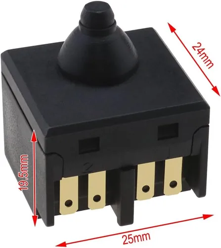 Vista 4 de 2 unids interruptor de amoladora angular para amoladora angular de 3.937 in 4 "botón pulsador interruptor de alimentación reemplazo herramienta