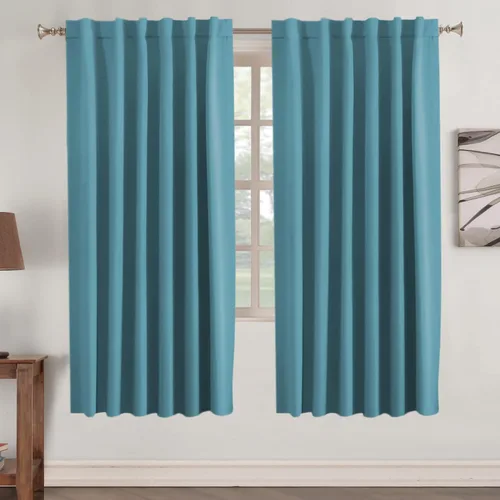 Vista 60 de Turquoize Cortinas Opacas con Aislamiento Térmico Paneles de Tratamiento de Ventanas con Bolsillo para Barra Paneles de Ventana para Ventanas
