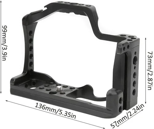 Vista 6 de Jaula de cámara para cámaras sin espejo M50/M5, jaula de expansión protectora de metal con soporte de mango de agarre, accesorios de expansión
