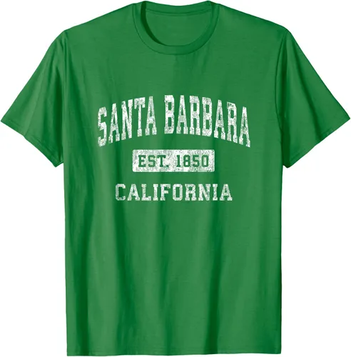 Vista 5 de Camiseta deportiva clásica de Santa Bárbara California CA, Negro, S