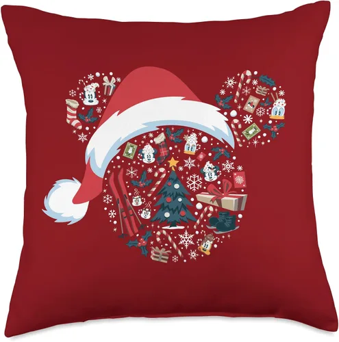 Vista 5 de Disney Minnie Mouse Icon Winter Lodge Holiday - Almohada roja
