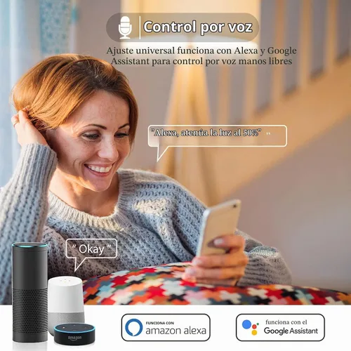 Vista 3 de Paquete de 4 bombillas inteligentes GU10, RGBCW que cambian de color, bombillas LED Alexa de 5 W, bombillas de pista WiFi, regulables