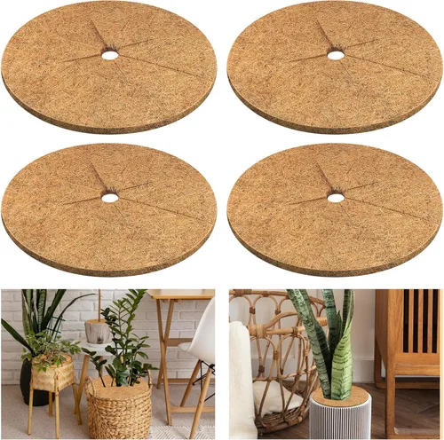 Vista 16 de Legigo 10 piezas Anillos de Mantillo de Fibra de Coco Alfombrilla Protectora de Plantas de Árbol, 6 Pulgadas Anillo de Protección de Árbol de Fibra