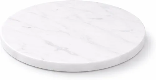 Vista 11 de Tabla de mármol blanco - Tabla de quesos Bandeja de madera de acacia para charcutería, queso, carnes, frutas, galletas Tabla de cortar, bandeja