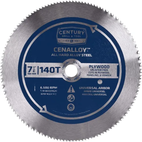 Vista 9 de Century Drill & Tool 08236 Cenalloy Hoja de sierra circular de madera contrachapada 3-3/8" por 80T