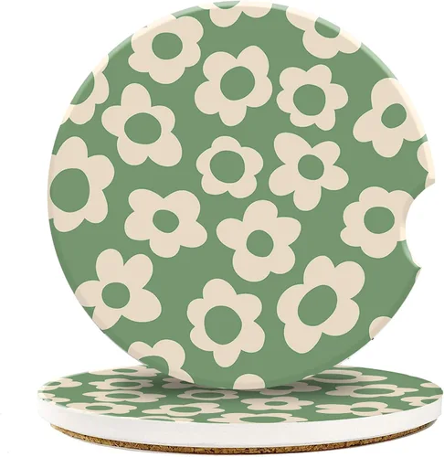 Vista 8 de Posavasos para Taza de Automóvil Mariposa Signo Místico Abstracto Azul Posavasos de Automóvil para Portavasos Universal Antideslizante Cerámica