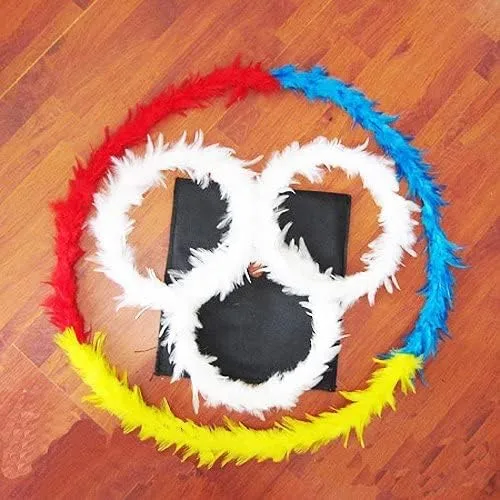 Vista 3 de SUMAG Juego completo con bufandas, accesorios mágicos, círculo de plumas que cambian de color, trucos de magia para magos, accesorios de primer