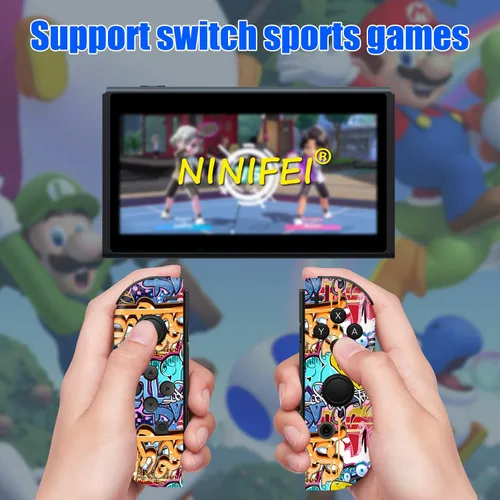 Vista 5 de HEDYDK Joycon for Nintendo Switch Controller,Left and Right Controllers for SwitchLiteOLED,with Dual Vibration, Wake-up