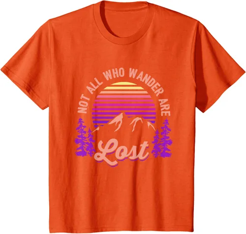 Vista 73 de Not All Who Wander Are Lost Vintage Mountains - Camiseta de senderismo, Negro, S