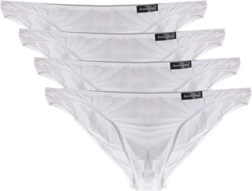 Vista 10 de WINDAY Calzoncillos de hombre Transpirable Hielo Seda Triángulo Bikinis y Escritos D318 1 paquete negro1