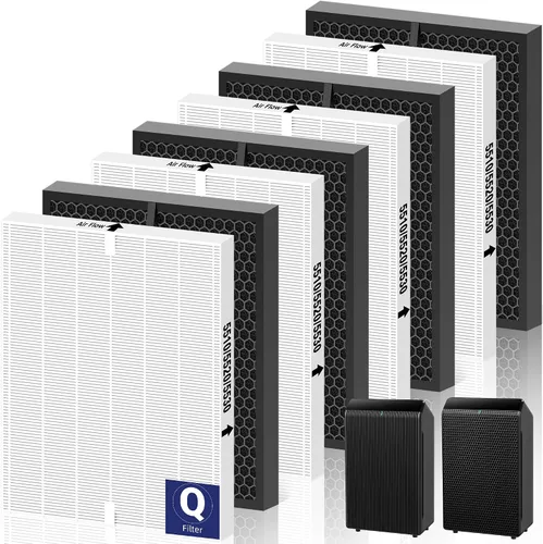 Vista 17 de 1712-0123-00 - Filtro Q para purificador de aire PlasmaWave Winix 5510 5520 Negro