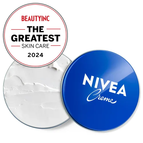 Vista 14 de NIVEA Crema hidratante para el cuerpo, la cara y las manos, fórmula alemana, rica crema hidratante corporal con provitamina B5, lata de 8.4 onzas