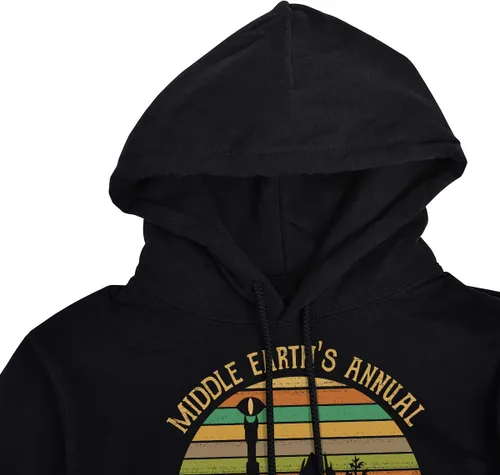 Vista 2 de Sudadera con capucha anual de la Tierra Media, Mordor Fun Run, One Does Not Simply Walk para hombre