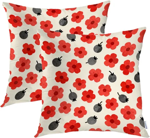 Vista 15 de Batmerry Fundas de almohada decorativas con estampado digital de hojas verdes y gatos negros con estampado digital para sofá, cama, cremallera
