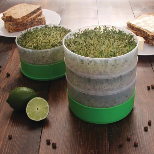 Vista 6 de Deluxe 4 bandejas para el cultivo en el hogar de brotes de semillas de VICTORIO VKP1200