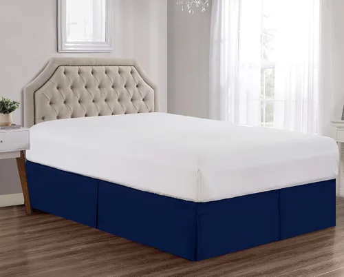 Vista 7 de Sheets & Beyond Falda de cama plisada de microfibra cepillada sólida súper suave de 14 pulgadas, con volantes (tamaño individual, beige)