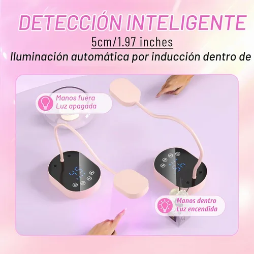 Vista 7 de Lámpara de curación flash, 36 W, mini gel inalámbrico x lámpara de uñas de curación, sensor automático, cuello de cisne, portátil, USB, secado