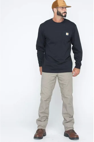 Vista 6 de Carhartt - Camisa de ajuste holgado para hombre, pesada, de manga larga y con bolsillo