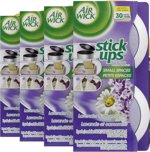 Vista 3 de Air Wick Ambientador de coche Stick Ups, Crisp Breeze (el embalaje puede variar), paquete de 3 con 2 unidades cada uno