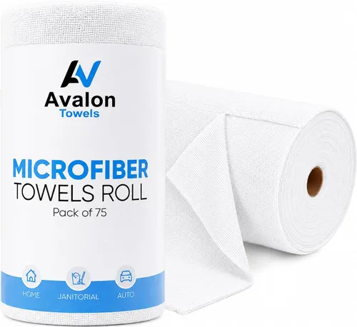 Vista 24 de Avalon Towels Paños de limpieza de microfibra (paquete de 48) – Tamaño 16 x 16 pulgadas, trapos de limpieza altamente absorbentes, sin pelusa Negro