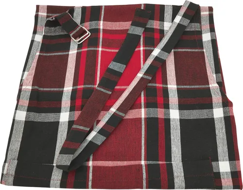 Vista 3 de SARO LIFESTYLE Jarret Collection - Delantal de cocina clásico a cuadros, 24 x 36 pulgadas, rojo