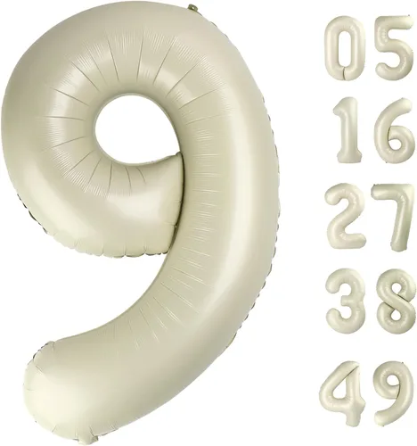 Vista 85 de Globo negro de 40 pulgadas con números del 0 al 9 (cero-nueve), globo de cumpleaños de gran tamaño, globo de helio de aluminio con números grandes