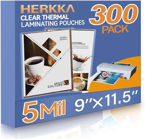 Vista 8 de HERKKA Paquete de 200 hojas laminadoras, contiene hojas de 8.5 x 11 pulgadas, bolsas de laminación térmica transparentes de 5 mil, hoja de papel