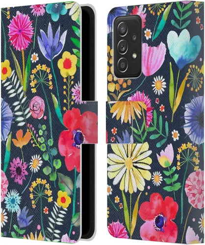 Vista 123 de Head Case Designs Officially Licensed Ninola Butterfly Nature Spring Floral Leather Wallet Case Compatible with Samsung Galaxy A07 4G