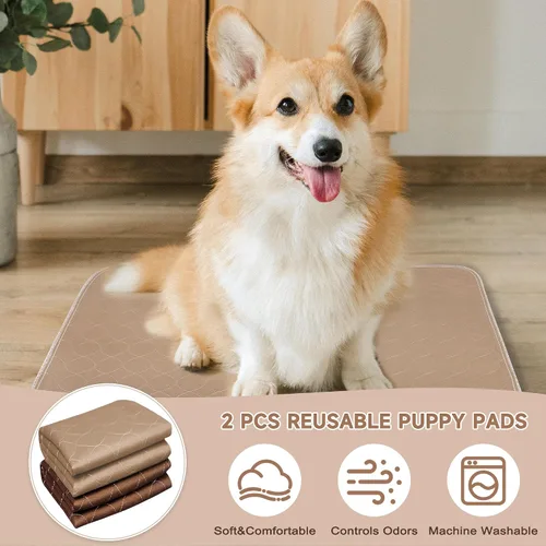 Vista 6 de Paw Legend Almohadillas lavables y reutilizables para orina de perro, súper absorbentes (paquete de 2), almohadillas lavables para entrenamiento