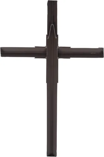 Vista 6 de Dicksons Cruz de pared metálica de bronce de pátina de 15 x 12 pulgadas