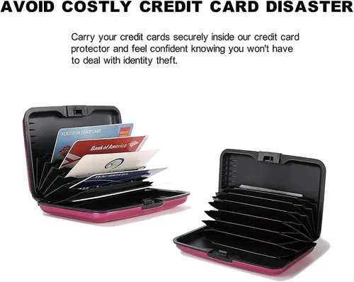 Vista 4 de Shell-D. Protector de tarjetas de crédito con tecnología RFID, protege tu dinero y te ahorra dolores de cabeza, Rosado